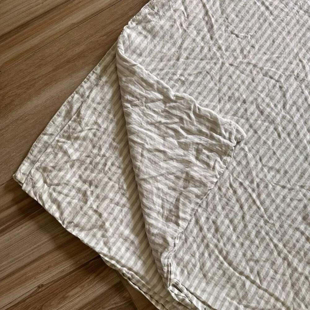 House Of Baltic Linen Australia Striped Queen Duvet Cover 100% Linen